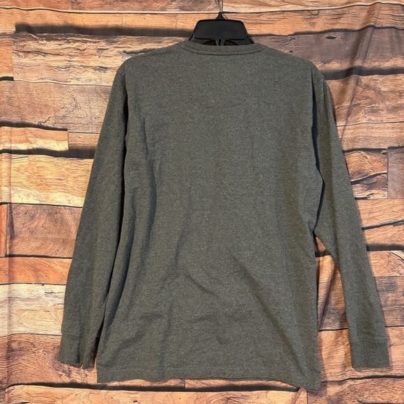 Nickel & Iron NY Men's M Gray Long Sleeve Henley Shirt Cotton Blend Casual Top - Picture 4 of 7